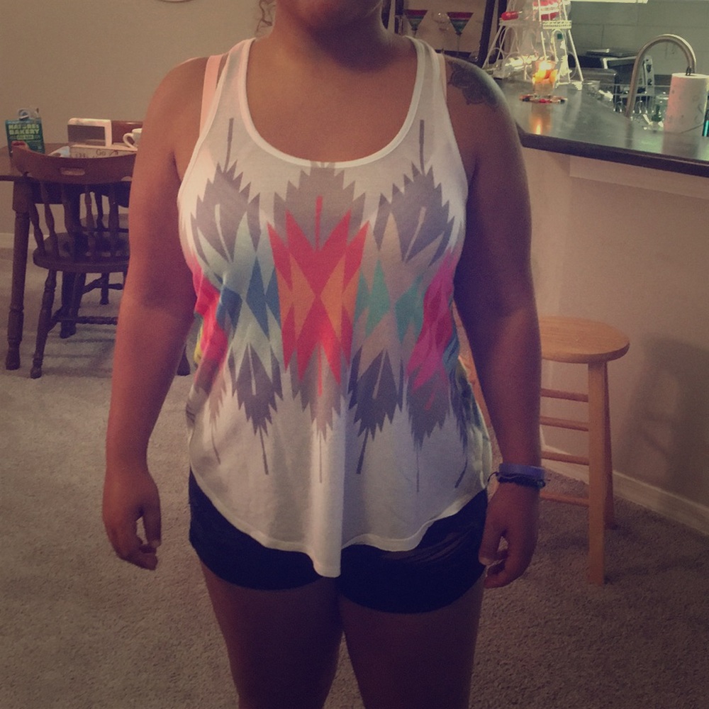 White patterned tank top